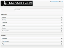 Tablet Screenshot of macmillans.com